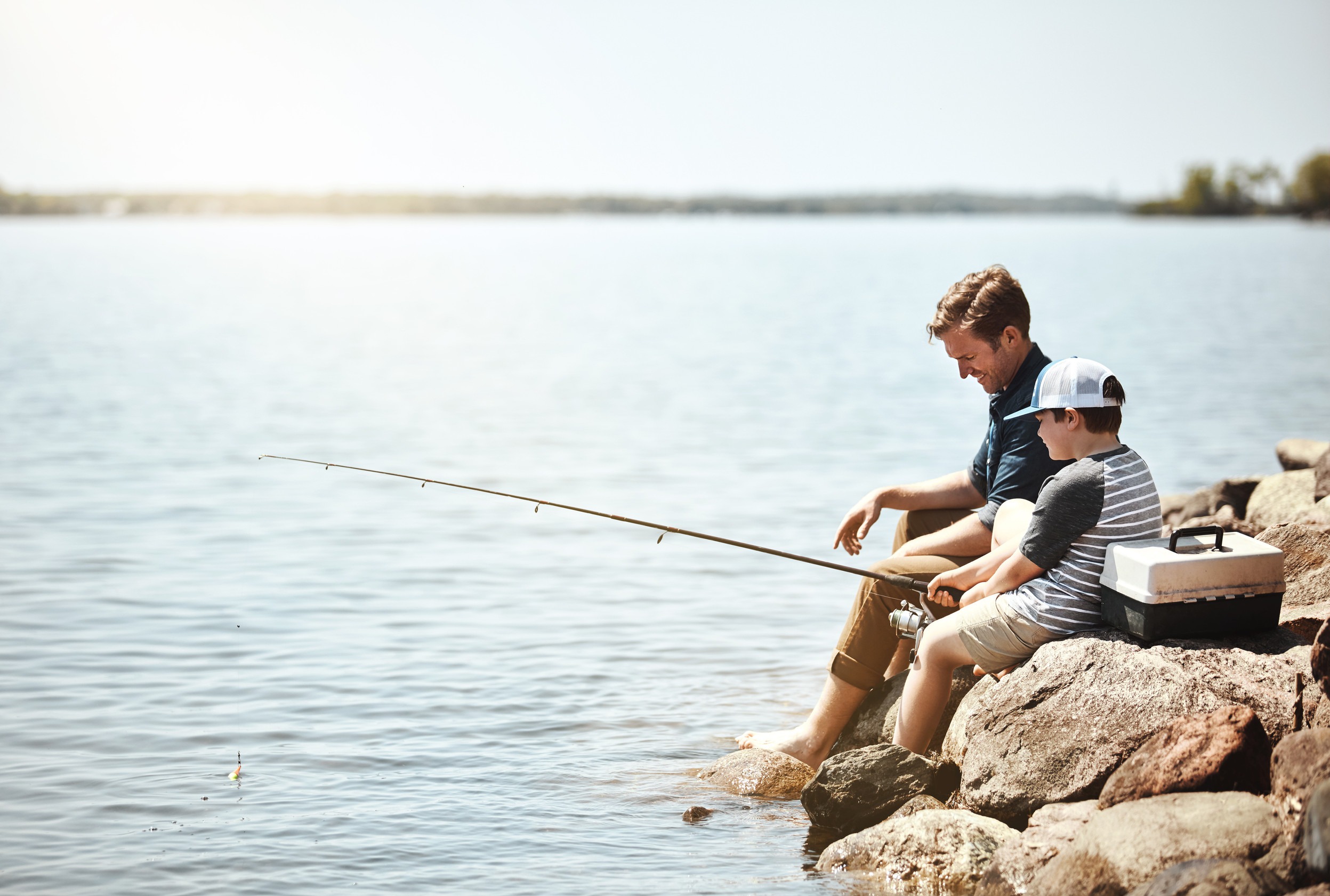 Father and Son fishing